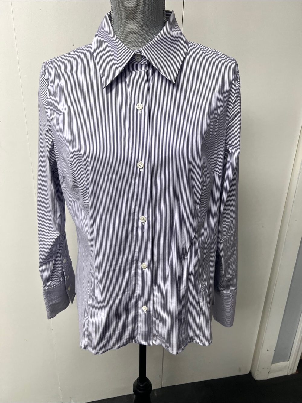 Doncaster Lavender Pinstripe Button-Down Shirt